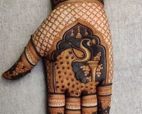 Graceful Elegance: The Mesmerizing Peacock Mehndi Design