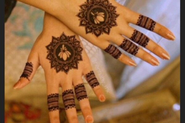 The Eternal Lotus: Mehndi Elegance